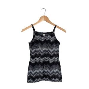 Ivivva by Lululemon Girls Activewear Printed Cami Tank Top 12 Black Silver